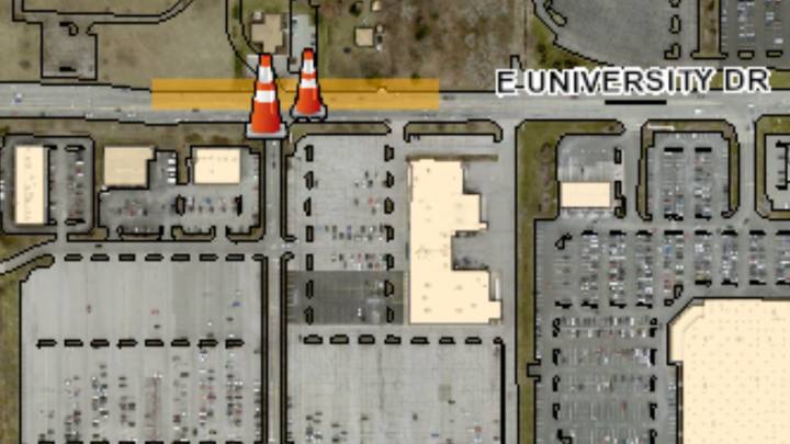 Lane restrictions on University Drive near Target begin Wednesday