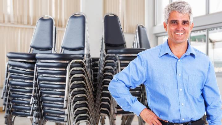 Man Receives Really Important Spiritual Gift Of Stacking Chairs