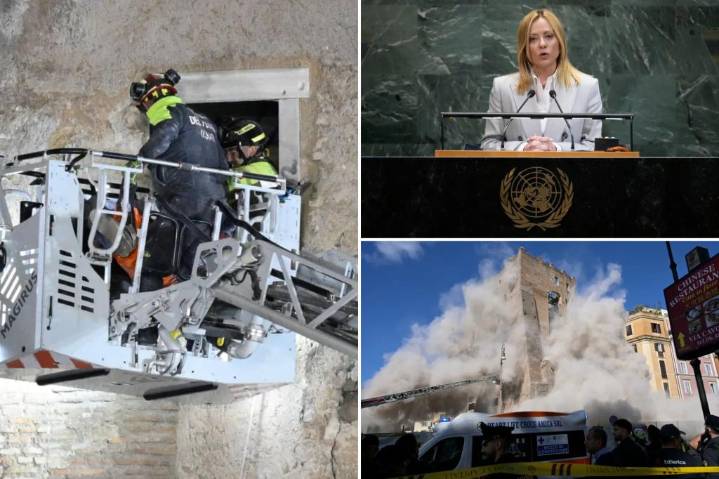 Worker dies after being trapped in partially collapsed Roman medieval tower