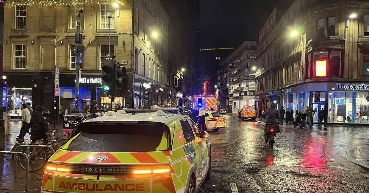 Huge Glasgow emergency services response after city centre incident on busy street