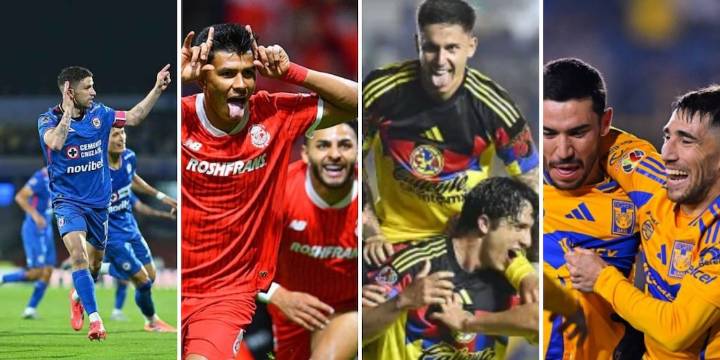 Esto es lo que necesitan Cruz Azul, Toluca, América y Tigres para conseguir el liderato del Apertura 2025 de la Liga MX