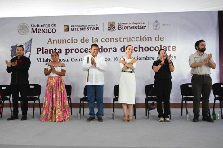 Claudia Sheinbaum anuncia primera planta procesadora de Chocolate Bienestar en Villahermosa