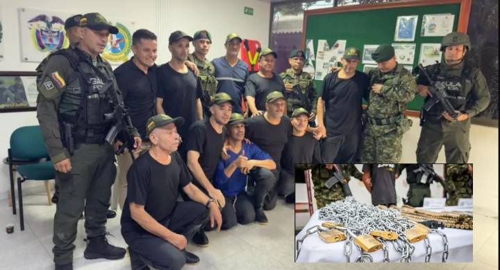 Encadenados por el cuello, rescatan a nueve secuestrados por disidencias de las Farc El operativo se ejecutó en La Plata, Huila.