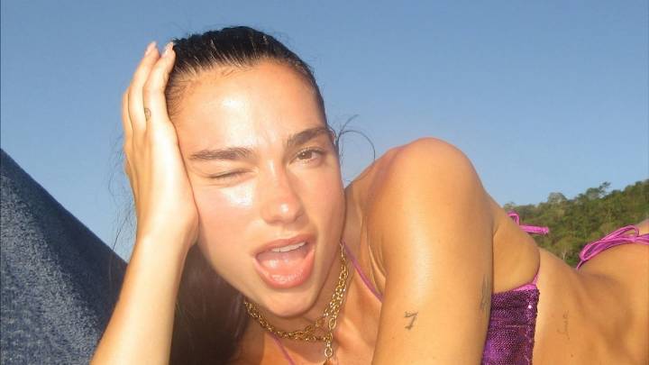 Dua Lipa showcases incredible body in tiny bikini in sun drenched vacation photos