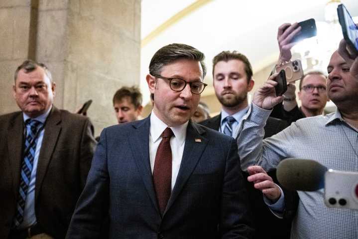 Mike Johnson Dodges When Pressed on Trump’s Call to Execute Congressional Dems