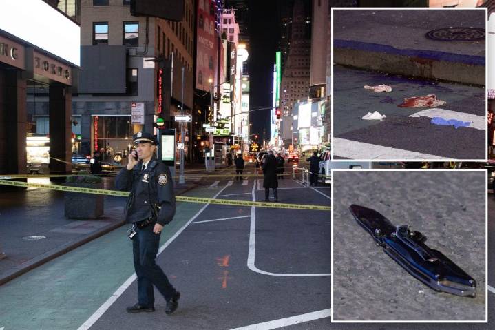 Man beaten with baseball bat, fatally stabbed in Times Square: cops
