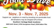 2025 Community Food Drive underway in Bradley Co. until November 7