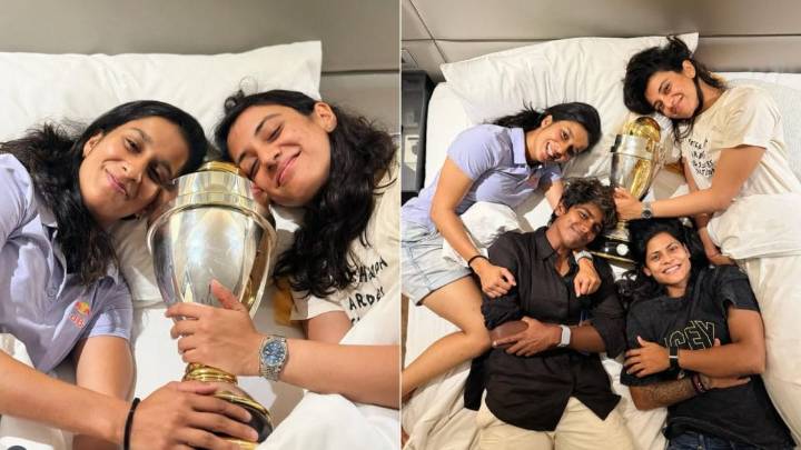 ‘Still Dreaming?’: Jemimah, Smriti Mandhana Pose With World Cup Trophy In Hotel Room, Photos Go Viral