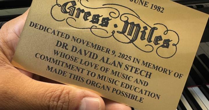 Davis Hall organ dedicated to David Stech, at special concert