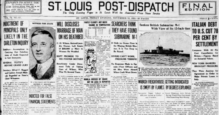See the Nov. 13, 1925, front page: Will discloses marriage of man on his deathbed