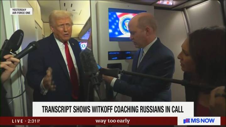 Here’s What Trump Has to Say About Leaked Transcript of Witkoff Call With Russia
