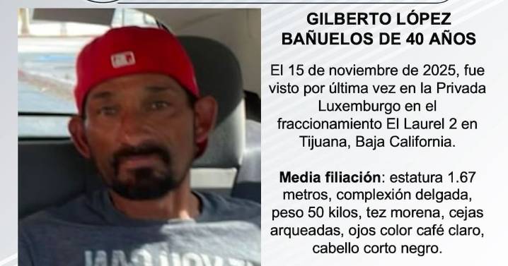 Se busca  a Gilberto López Bañuelos de 40 años de edad