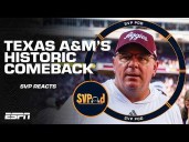 SVP reacts to Texas A&M’s HISTORIC comeback vs. South Carolina 🤯