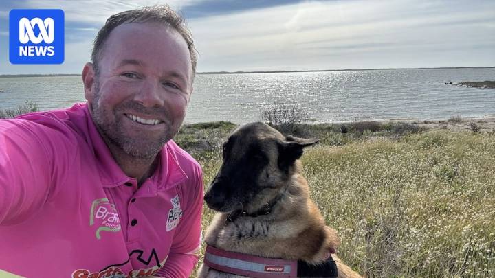 Army veteran walking around Australia for charity has cops called on him over assistance dog