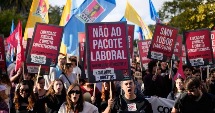 Decenas de miles protestan en Portugal contra reforma laboral