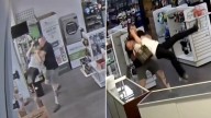 Ladrona no lo pensó bien: intenta robar una tienda de armas pero se lleva una dolorosa sorpresa (VIDEO)