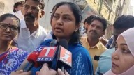 Jubilee Hills bypoll: BRS candidate Maganti Sunitha confronts Hyderabad police