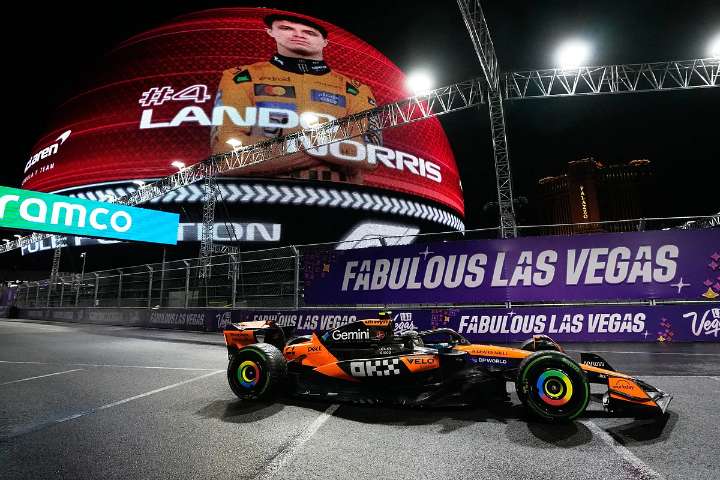 F1: Lando Norris se crece bajo la lluvia de Las Vegas, donde Carlos Sainz saldrá tercero