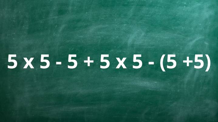 ¿Cuánto es 5 x 5 - 5 + 5 x 5 - (5 + 5)? La cuenta matemática que pone a prueba a los genios