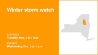NY weather: Hamilton County under a winter storm watch Tuesday and Wednesday
