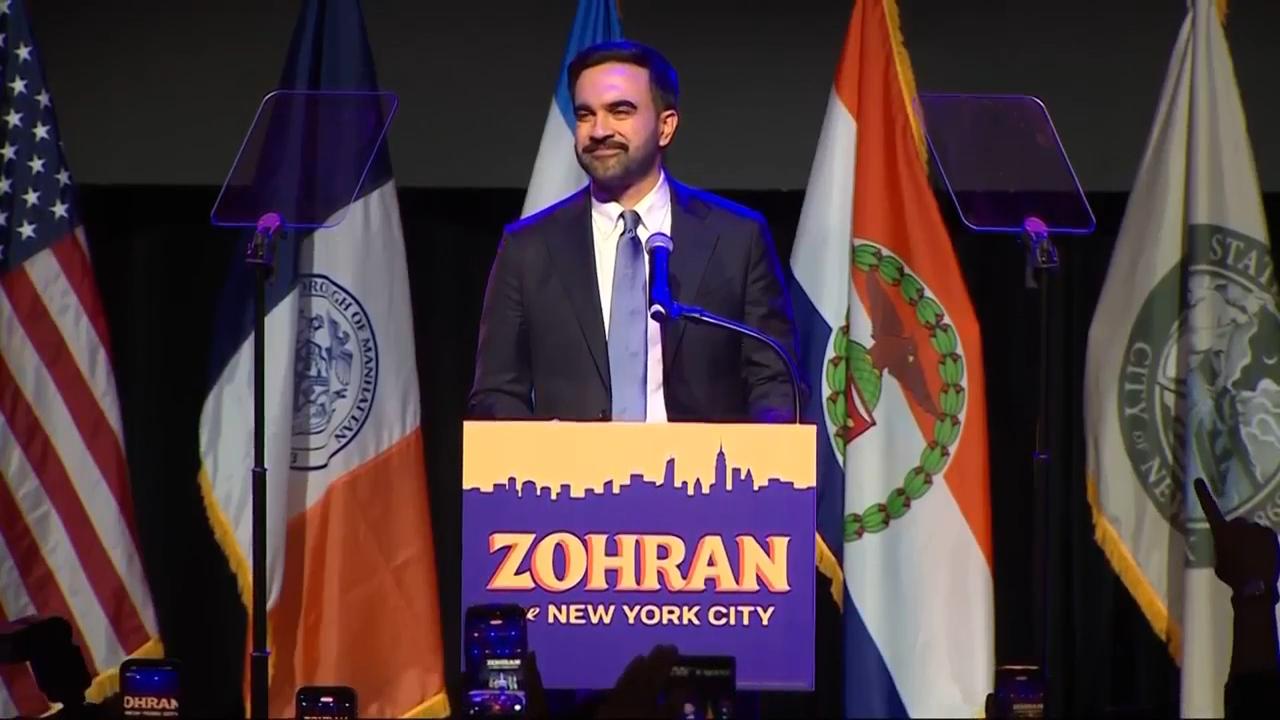 Mayor-elect Zohran Mamdani celebrates New York's immigrants