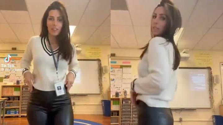 Teacher’s “Outfit of the Day” in Faux Leather Pants Sparks Viral Debate Over Classroom Dress Codes