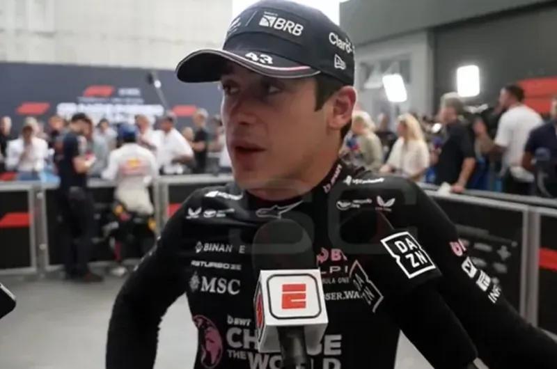 Colapinto, frustrado tras la clasificación en Brasil: "Me sentí bastante lento"