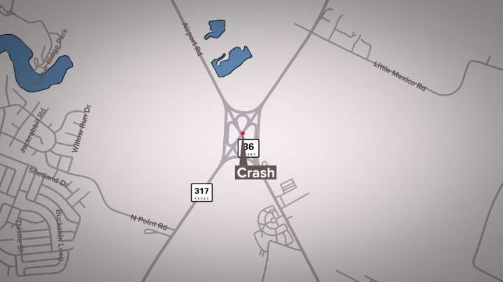 Crash causing closure on Airport Road in Temple