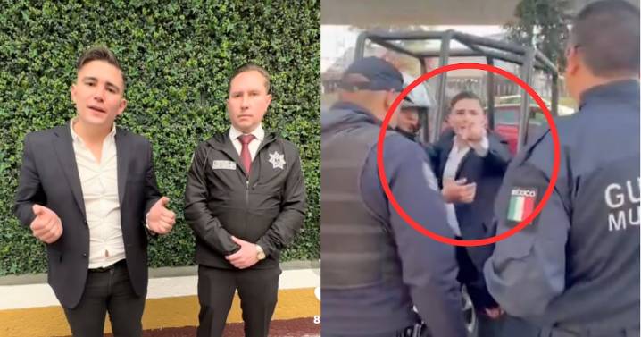 RuAbogado reconoce nueva policía de Naucalpan en TikTok... y lo detienen en ese municipio