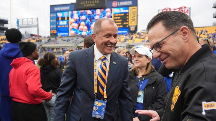 On the road again: AP joins ACC commissioner Jim Phillips as he racks up miles hitting league events