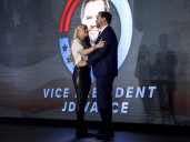 'He's into it': Body language experts explain VP and Kirk widow's 'super