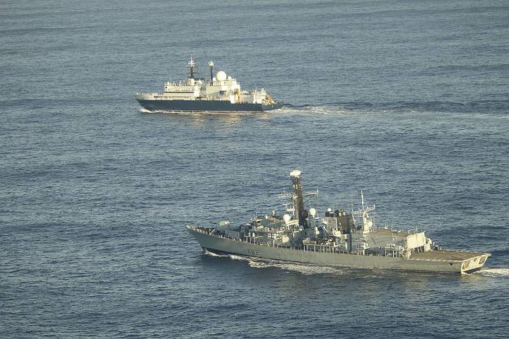 Russian spy ship directed lasers at UK military pilots, Defence Secretary says