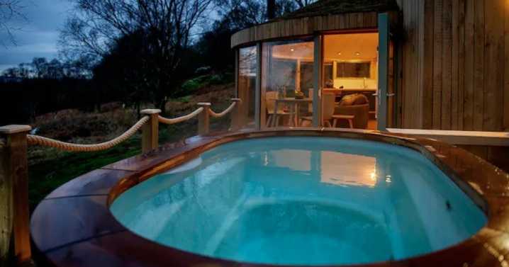 The cosy Scottish hillside retreat with hot tub ideal for a romantic winter getaway