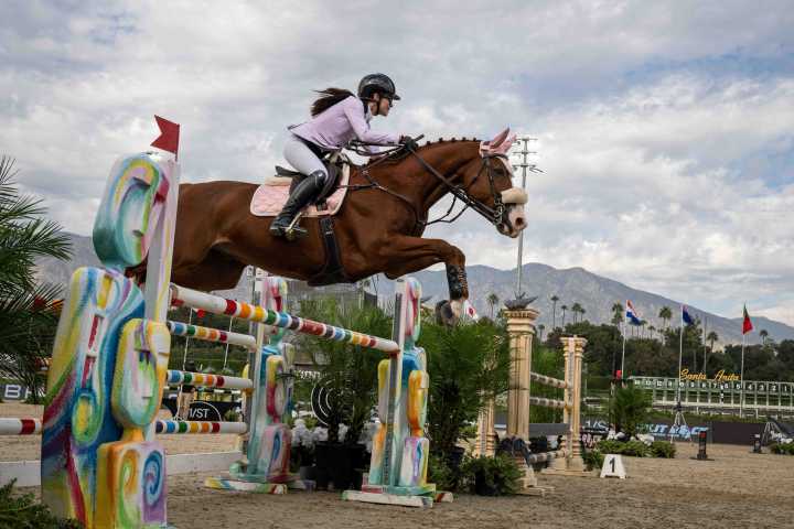 At Arcadia’s Santa Anita Park, an equestrian taste of what’s in store for Olympics 2028