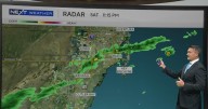 Some showers moving overnight in South Florida, with steady and warm temperatures on Sunday
