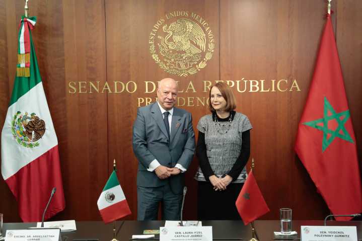 Destaca presidenta del Senado colaboración comercial, cultural y académica con el Reino de Marruecos