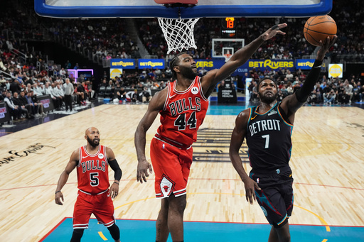 Paul Reed logra 28 puntos y 13 rebotes, Pistons ganan 124-113 a Bulls para su 8va victoria al hilo