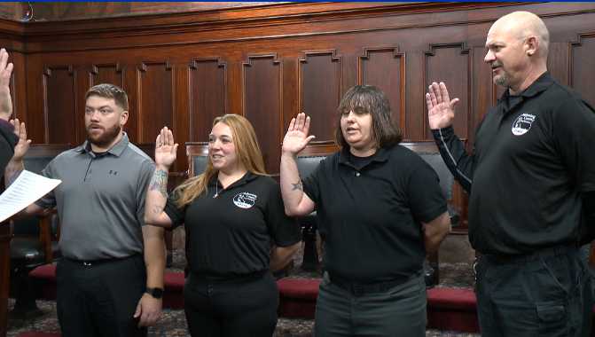 Mahoning County Dog Warden swears in four new deputies
