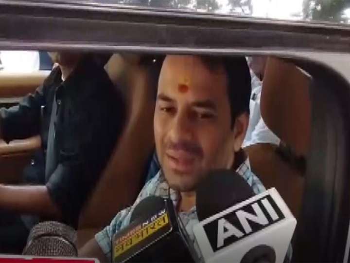 JJD chief Tej Pratap Yadav inspects strong room
