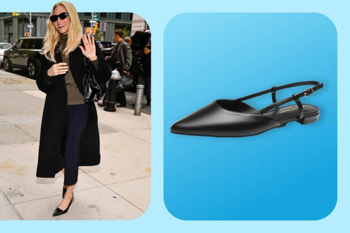 Brittany Snow’s Black Slingback Flats Look Like These Amazon Pairs
