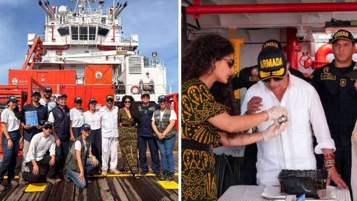 Los primeros objetos arqueológicos que fueron recuperados del histórico galeón San José
