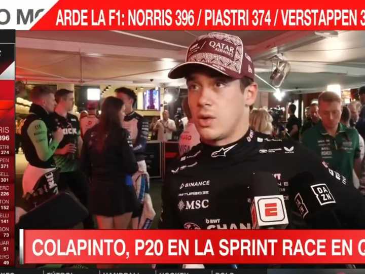 Franco Colapinto mostró toda su frustración con el Alpine tras quedar último en la sprint de Qatar: "El auto no va"