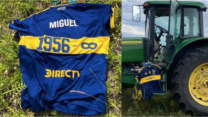 La camiseta que Boca lanzó al cielo en homenaje a Miguel Ángel Russo apareció en un pueblo de Uruguay