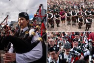 Hundreds of bagpipers break world record with AC/DC’s ‘It’s a Long Way to the Top’
