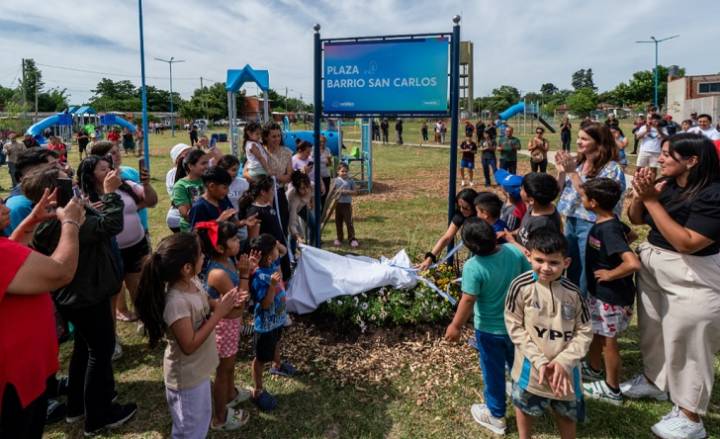 Mariel Fernández inauguró un nuevo espacio verde en el barrio San Carlos de Trujui