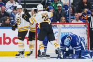 David Pastrnak's 399th career goal helps Bruins past Maple Leafs