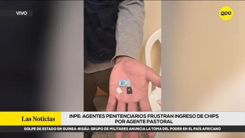 Agente pastoral es intervenido al intentar ingresar chips al penal de Lurigancho [VIDEO]