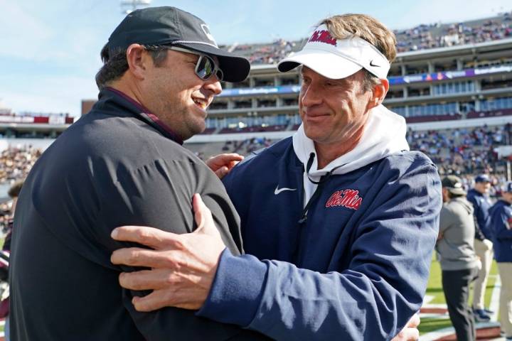 Ole miss coach Lane Kiffin emotional, non-committal about his future, following Egg Bowl triumph