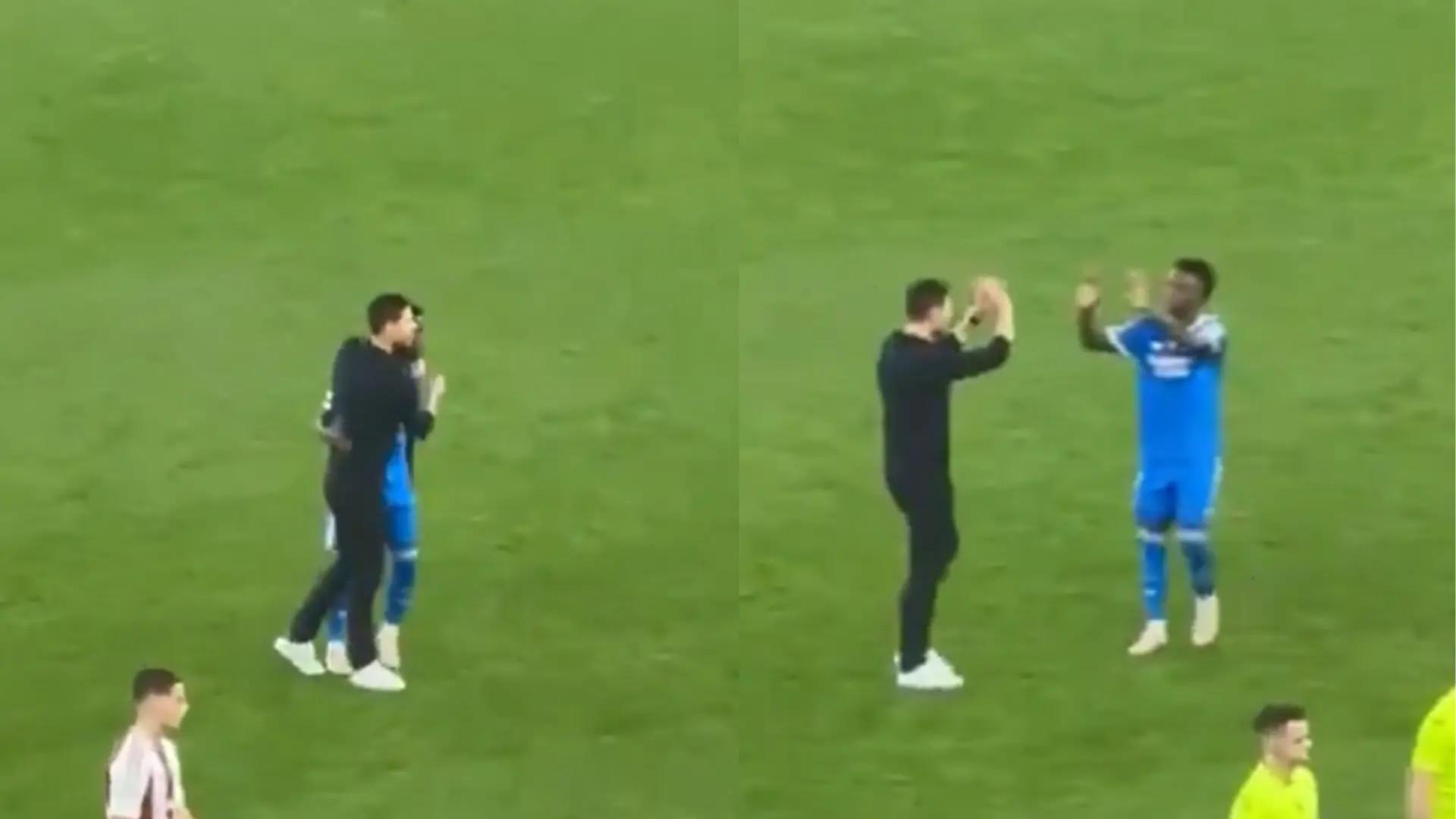 Xabi Alonso y Vinícius se funden en un abrazo para sellar la paz... ¿o solo lo parece?