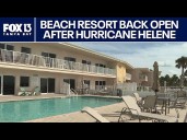 Beach resort devastated by Hurricane Helene continues serving visitors